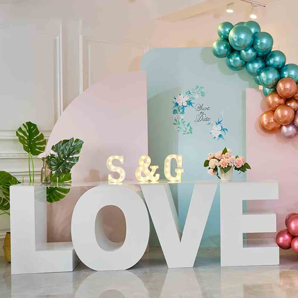 3D Metal Table Letters & Numbers Wedding Bridal Event Event Display De ...