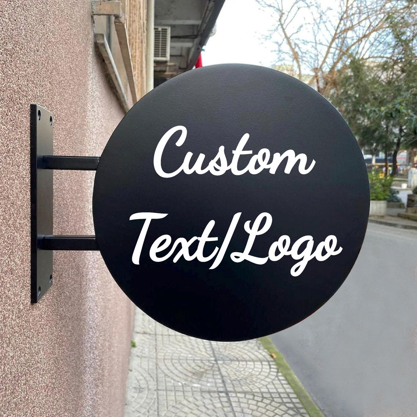 Metal Laser Cut Double Sided LED Light Box Sign Stainless Steel Hollowed Out Illuminated Blade Sign