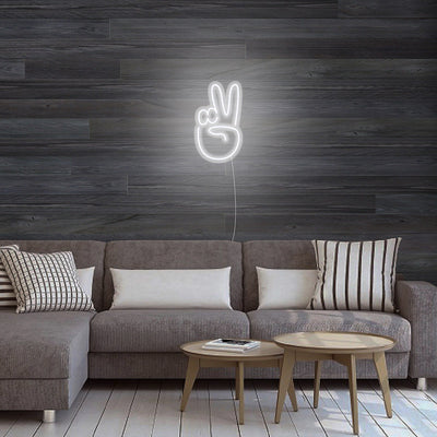 Mini Peace Finger LED Neon Signs Led Neon Lighting