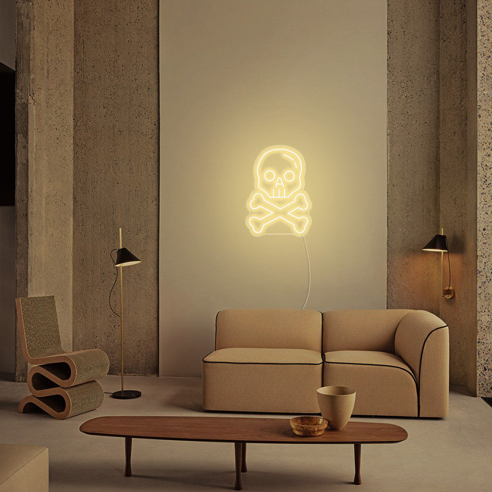 Skull x Bone LED Neon Sign - Happy Halloween Neon Sign