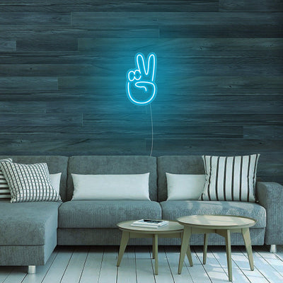 Mini Peace Finger LED Neon Signs Led Neon Lighting