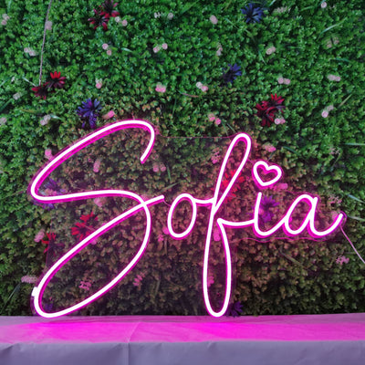 Sofia Heart- LED Neon Name Signs, Custom Name Neon Signs Led Neon Lighting