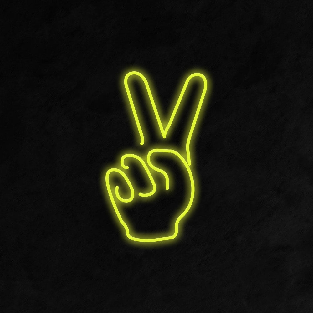 Peace Fingers Neon Signs Led Neon Lighting