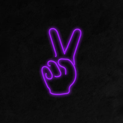 Peace Fingers Neon Signs Led Neon Lighting